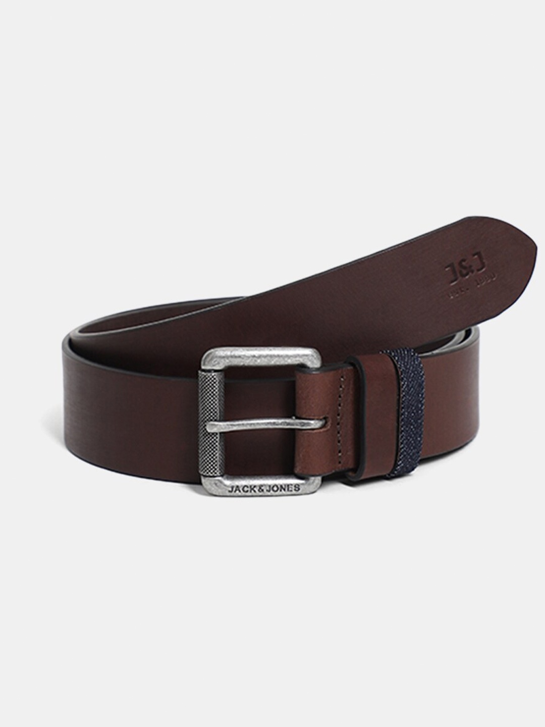 

Jack & Jones Men Leather Wide Belt, Brown