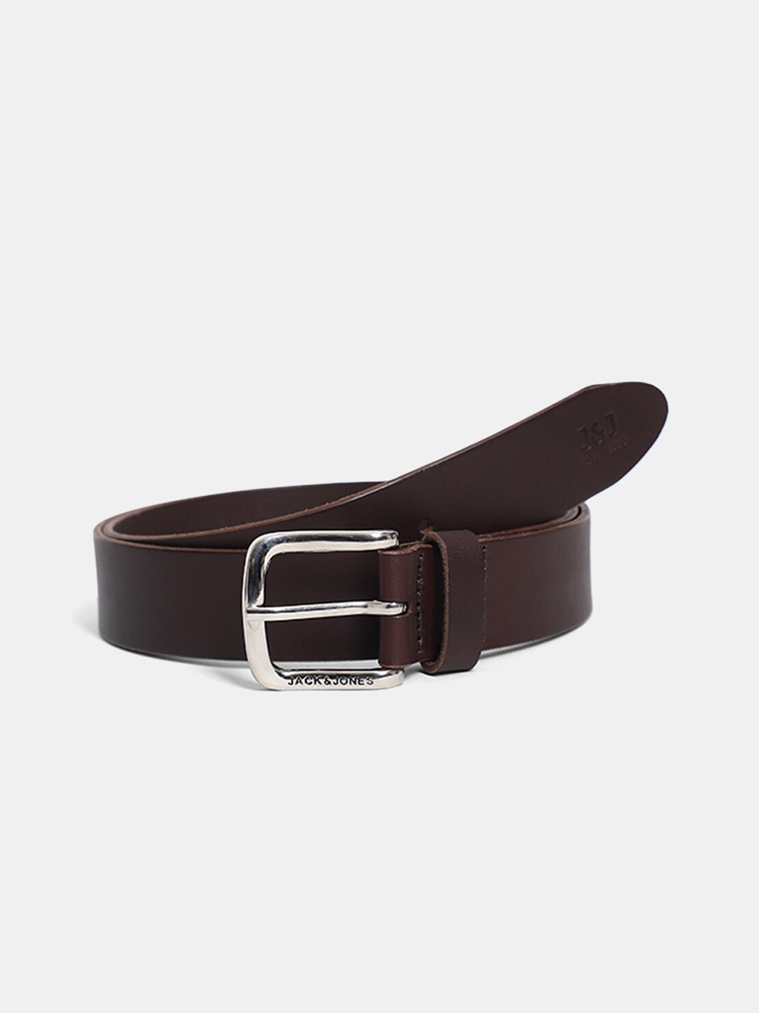 

Jack & Jones Men Leather Casual Belt, Coffee brown