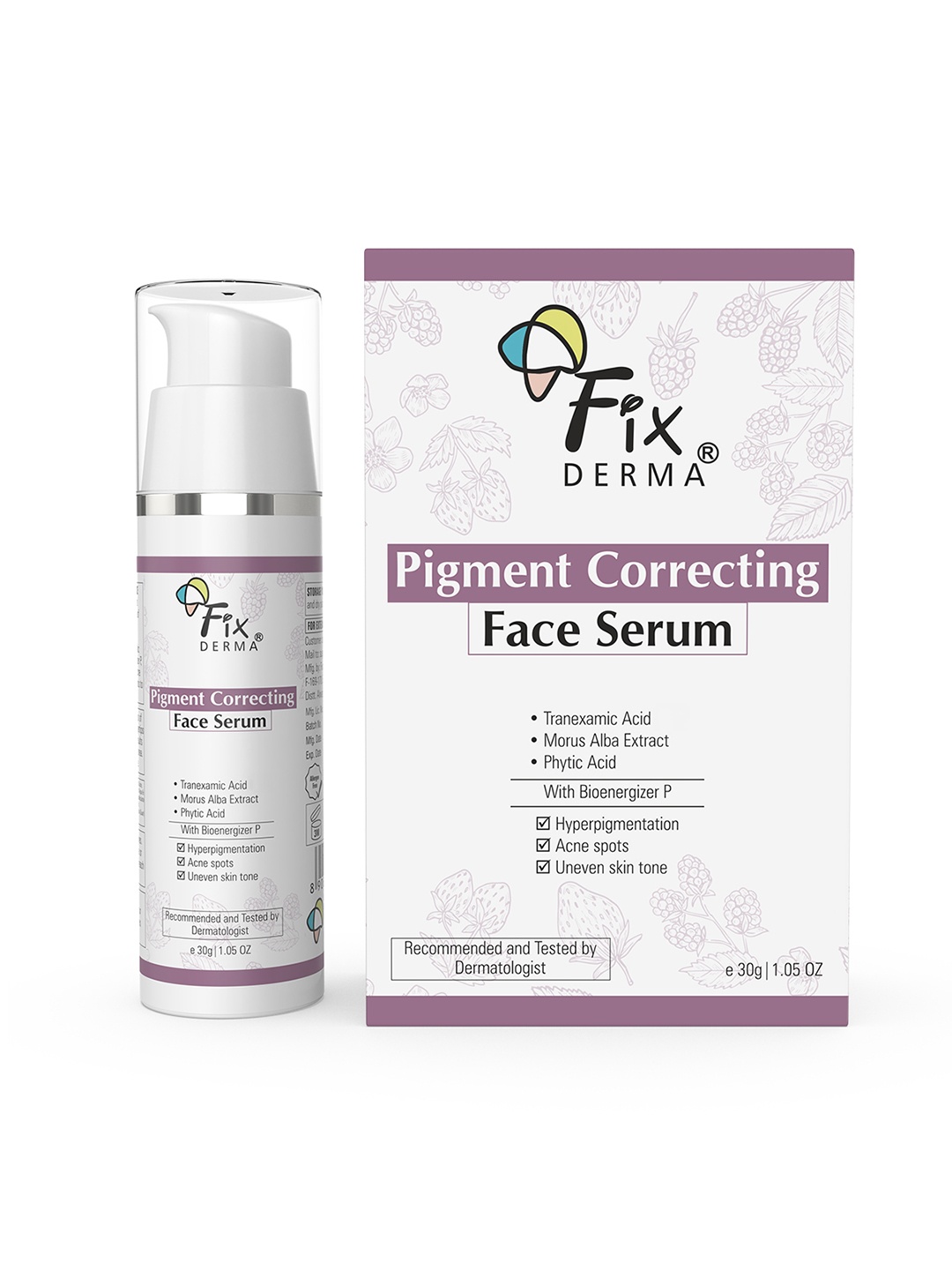 

FIXDERMA Pigment Correcting Face Serum with Tranexamic Acid & Phytic Acid - 30 g, White