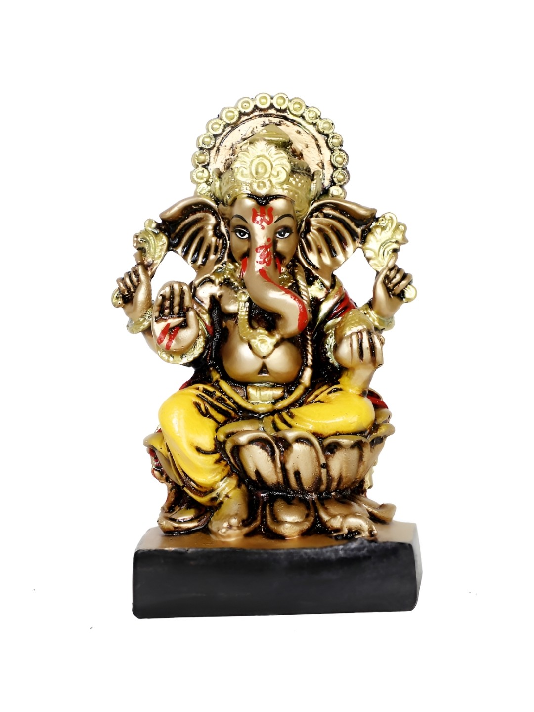 

Green value Yellow Religious Idol Showpiece