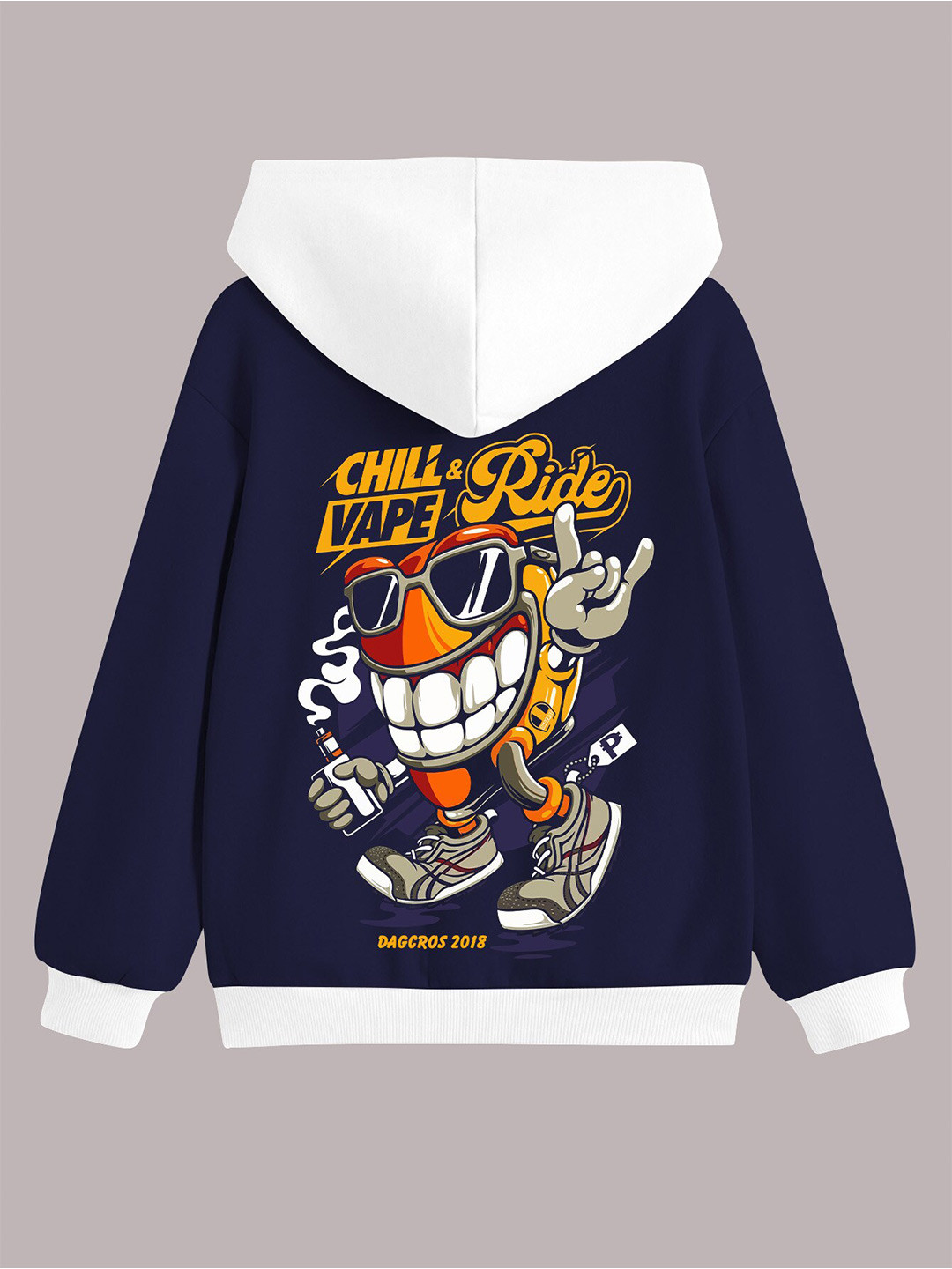 

BAESD Boys Graphic Printed Hooded Fleece Pullover Sweatshirt, Navy blue