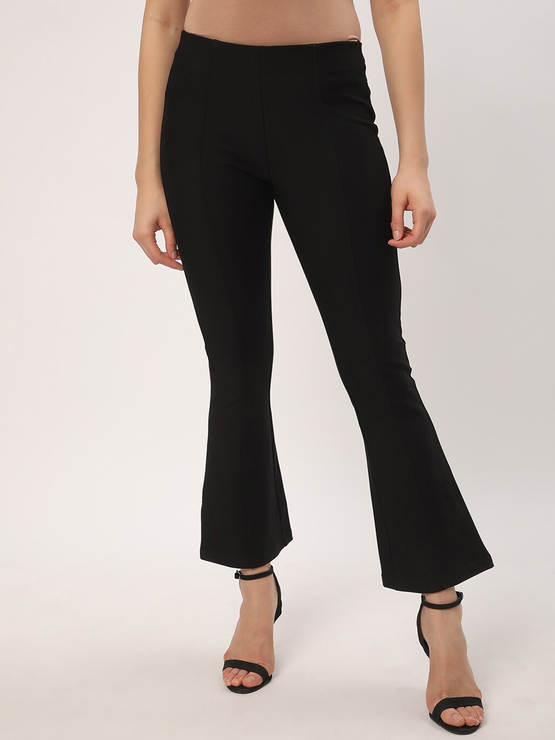 

R&B Women Flared Trousers, Black