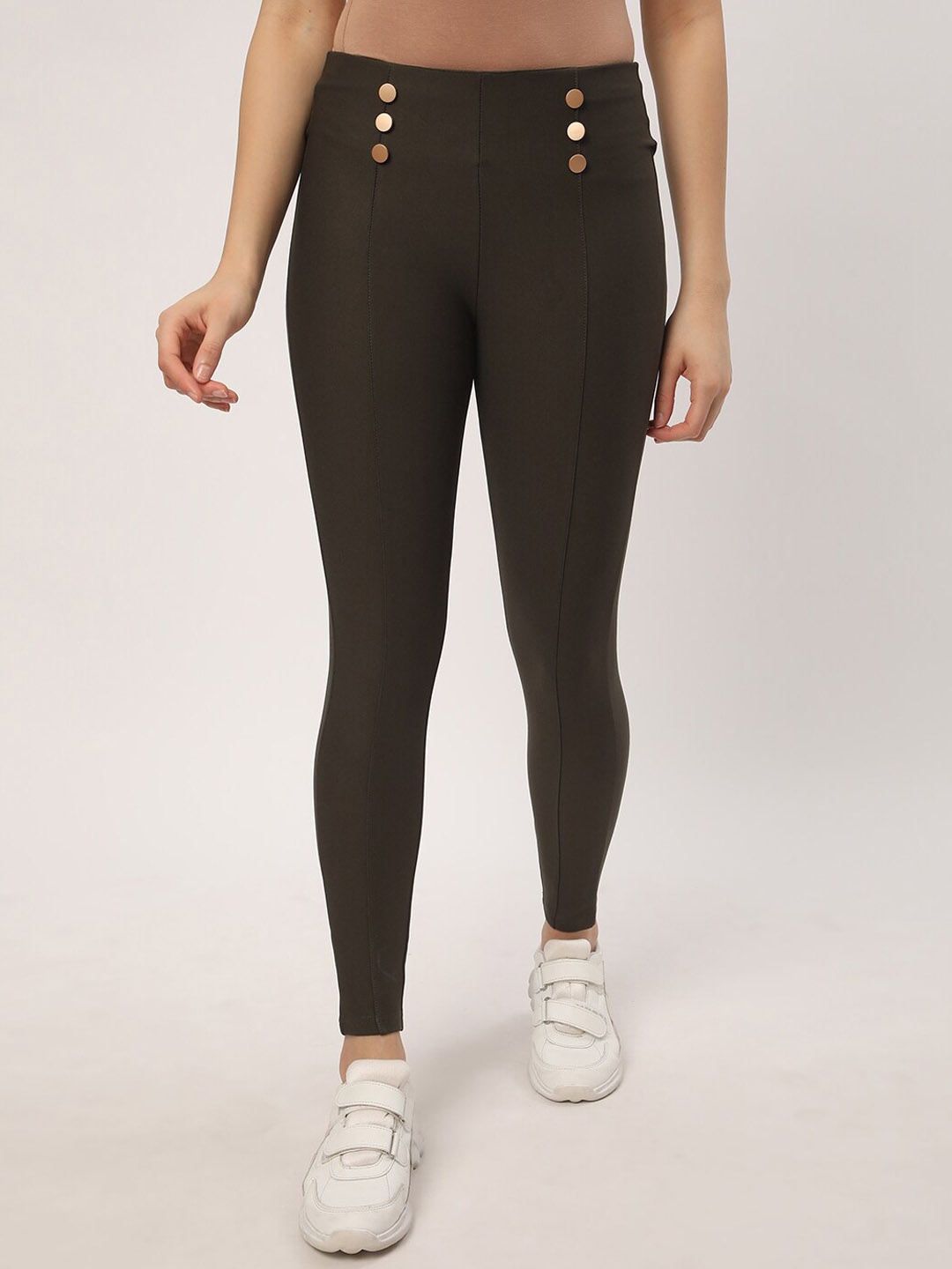 

R&B Women Slim Fit Trouser, Olive