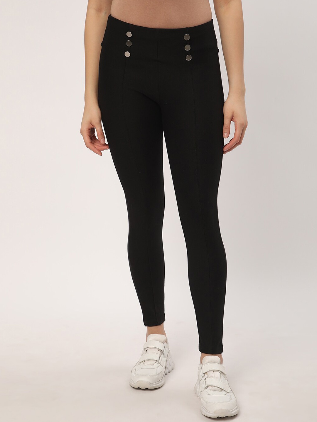 

R&B Women Slim Fit Trousers, Black