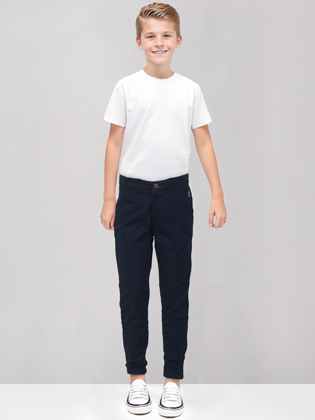 

Gini and Jony Boys Mid-Rise Trousers, Navy blue