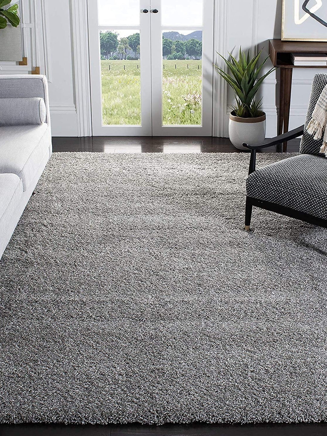 

AaHo Decor Grey Woolen Shaggy Runner Floor Mat