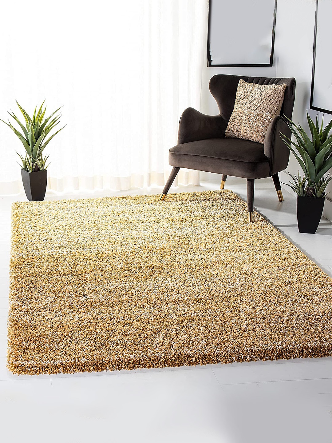 

AaHo Decor Unisex Gold Carpets