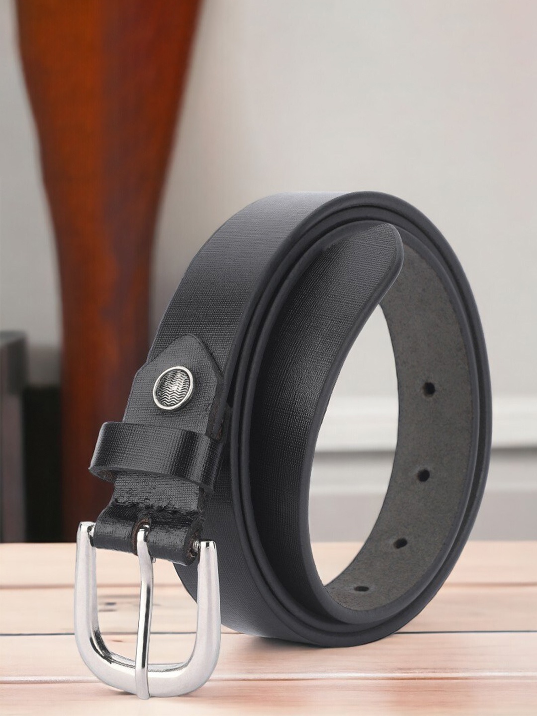 

DressBerry Women Black Leather Formal Belt