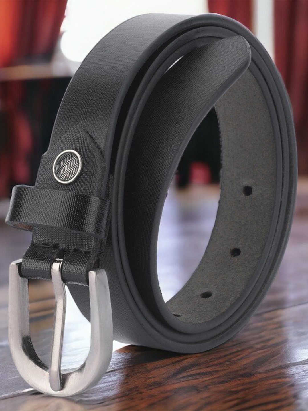 

DressBerry Women Black Leather Formal Belt