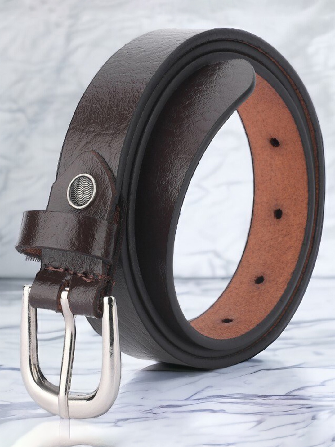 

DressBerry Women Brown Leather Formal Belt