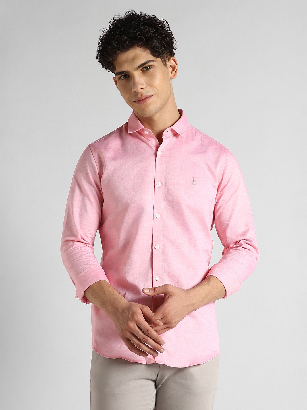 

SIMON CARTER LONDON Men Slim Fit Opaque Casual Shirt, Pink