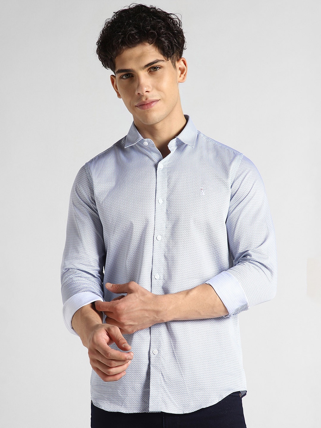 

SIMON CARTER LONDON Men Slim Fit Opaque Casual Shirt, Blue