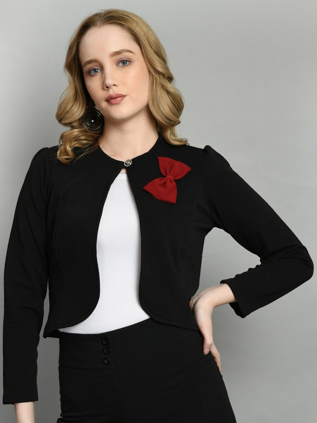 

BAESD Women Button Shrug, Black