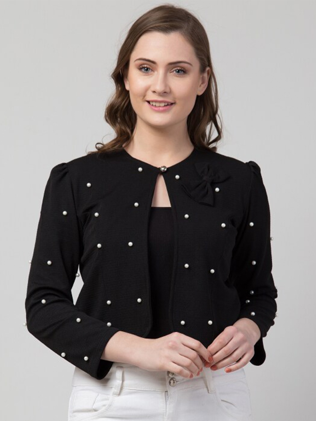 

BAESD Women Button Shrug, Black