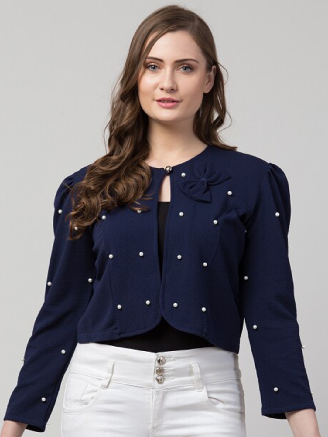 

BAESD Women Button Shrug, Blue