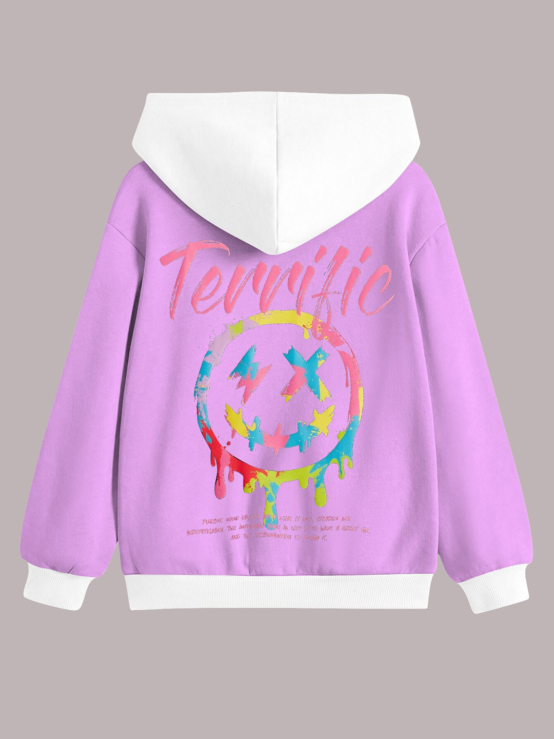 

BAESD Boys Graphic Printed Hooded Fleece Pullover Sweatshirt, Lavender