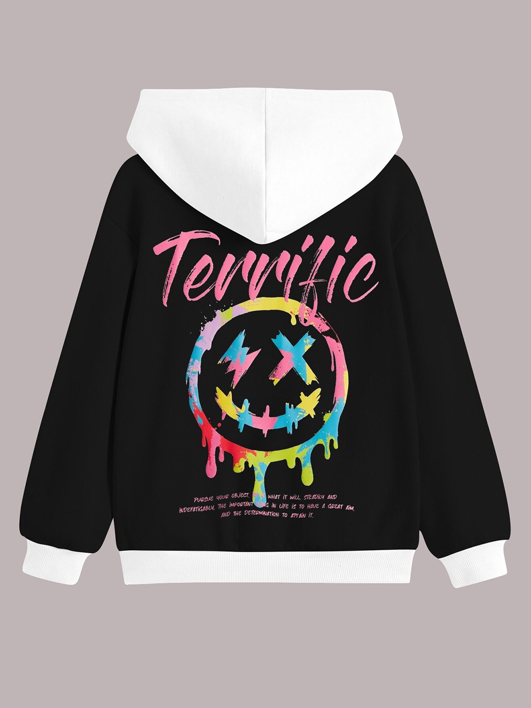

BAESD Boys Graphic Printed Hooded Fleece Pullover Sweatshirt, Black