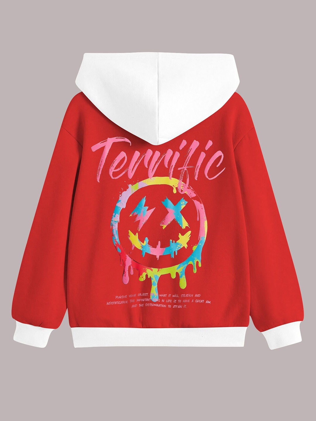 

BAESD Boys Graphic Printed Hooded Fleece Pullover Sweatshirt, Red