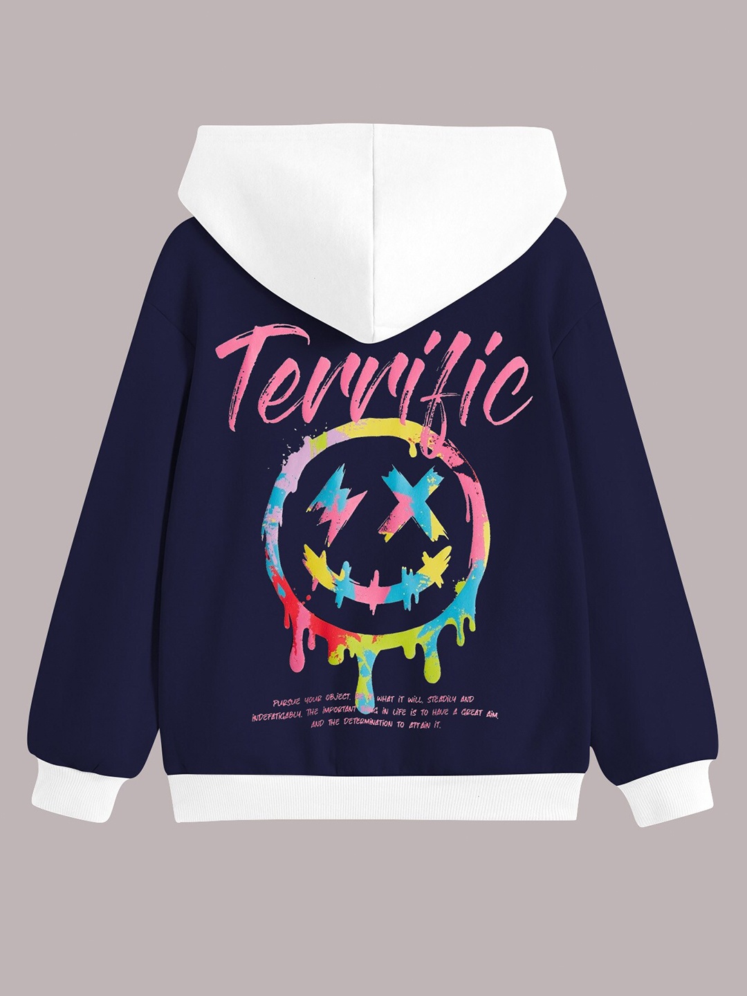 

BAESD Boys Graphic Printed Hooded Fleece Pullover Sweatshirt, Navy blue