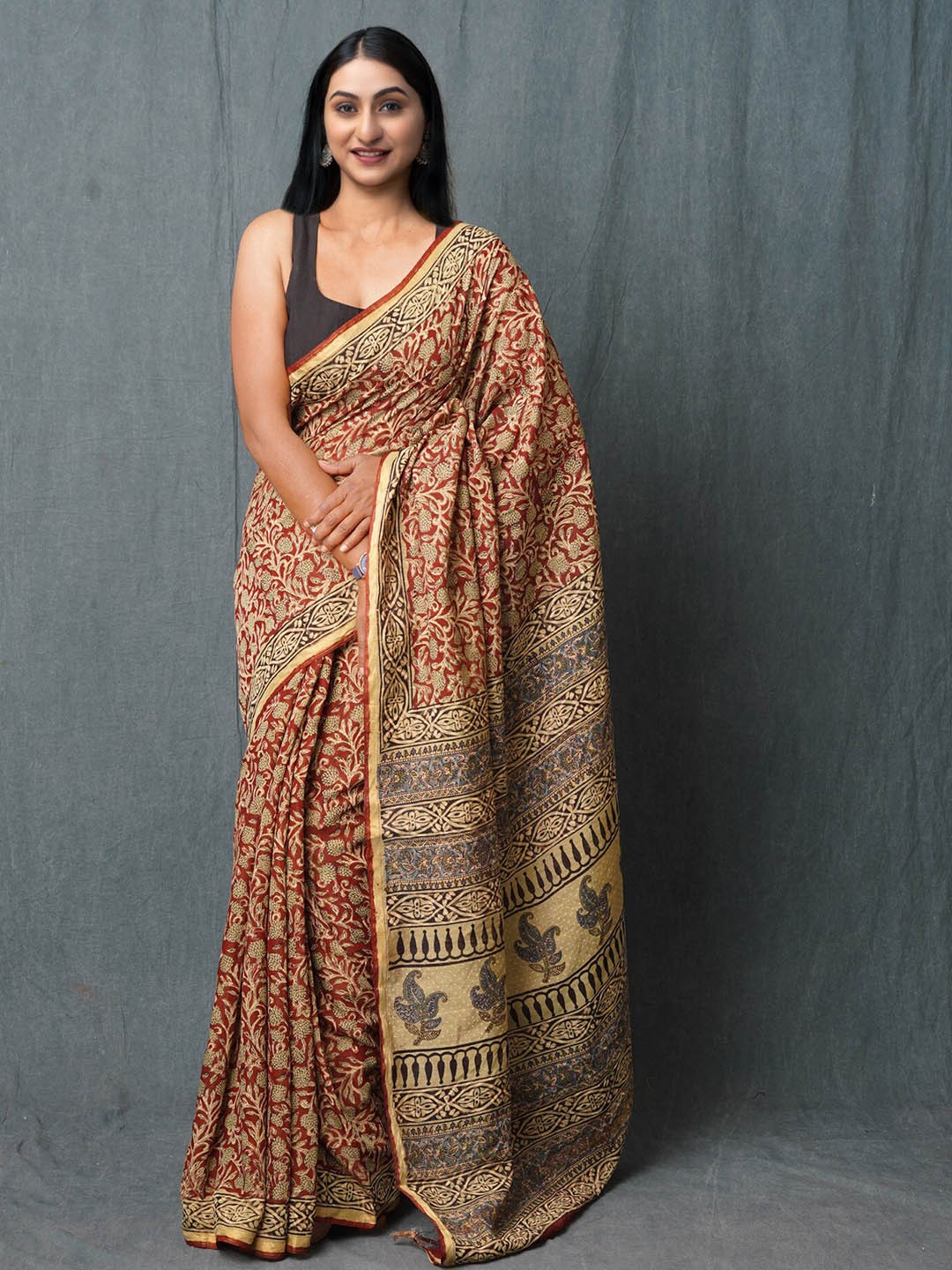 

Unnati Silks Zari Silk Cotton Chanderi Saree, Blue