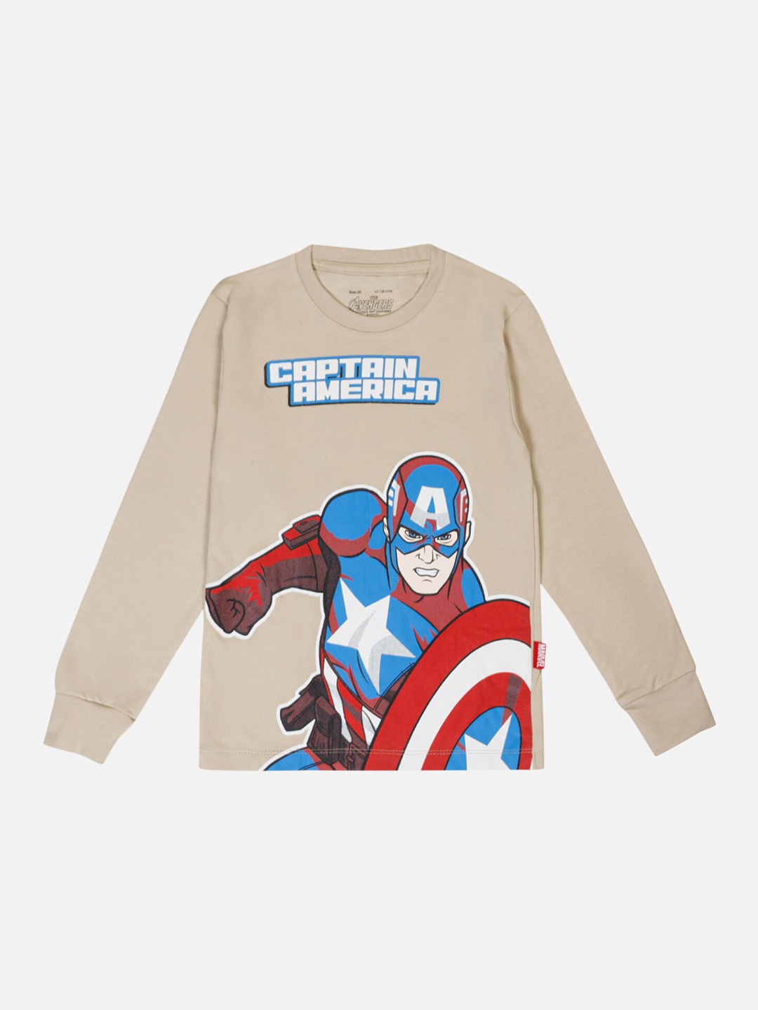 

Bodycare Boys Round Neck Avengers Printed T-shirt, Khaki