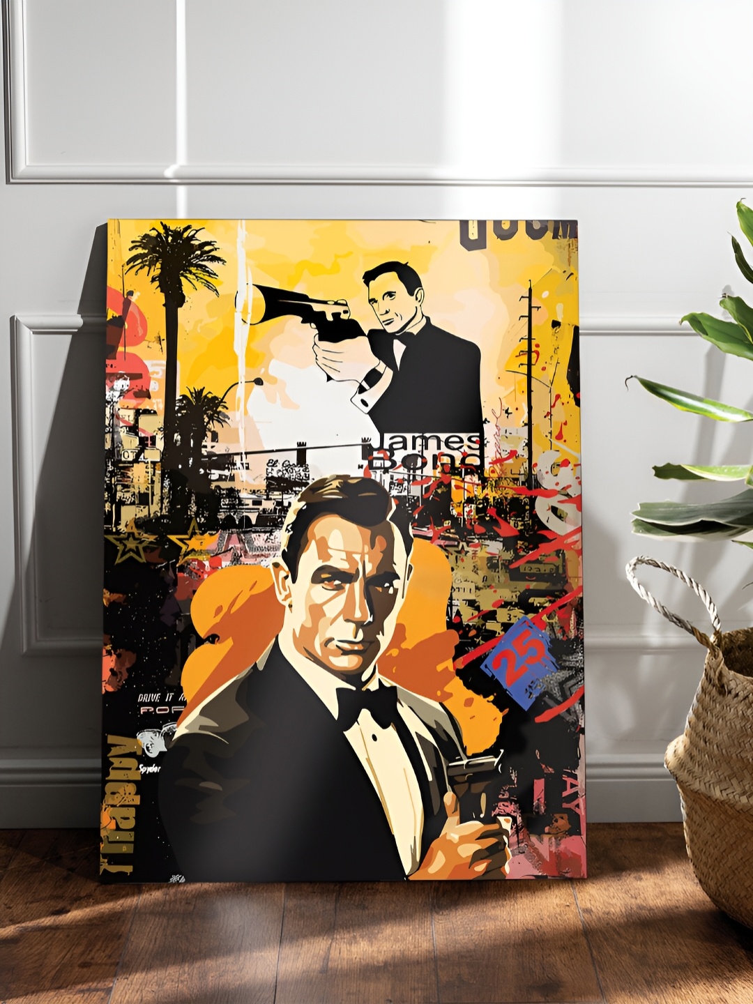 

Art Street Black & Yellow 1 Piece Canvas Abstract Wall Paintings