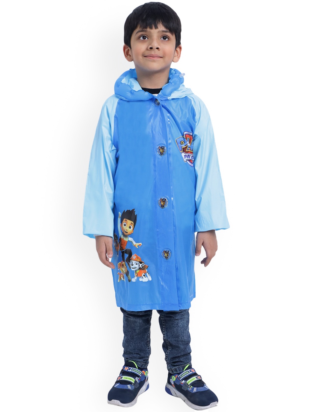 

Zacharias Boys Printed Waterproof Hooded Rain Jacket, Blue