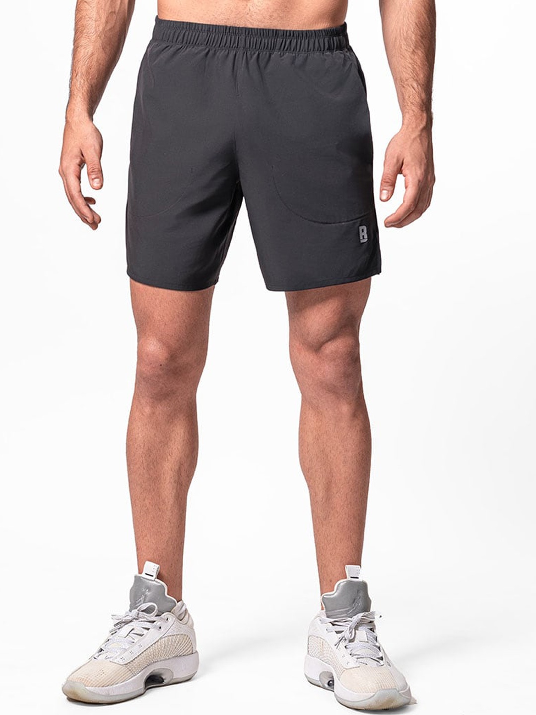 

Baller Athletik Men Mid-Rise Sports Shorts, Charcoal