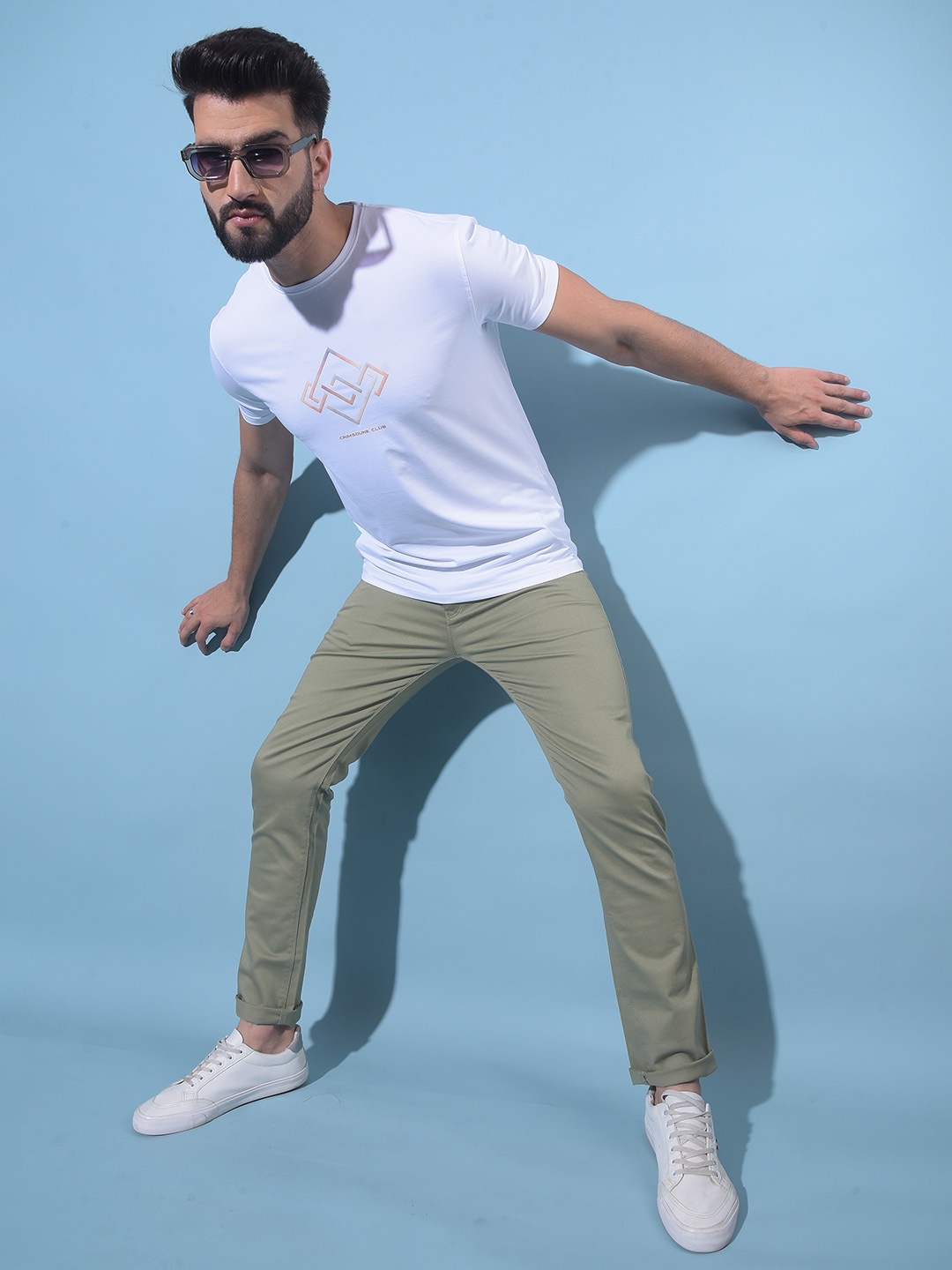 

Crimsoune Club Typography Printed Slim Fit Cotton T-shirt, Grey