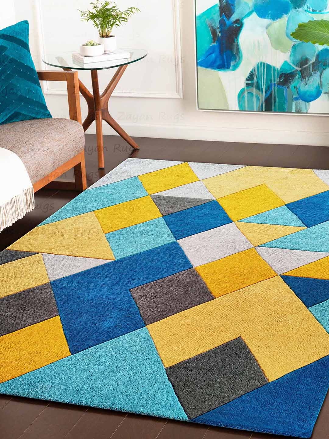 

Zayan Rugs Unisex Multi Carpets, Blue