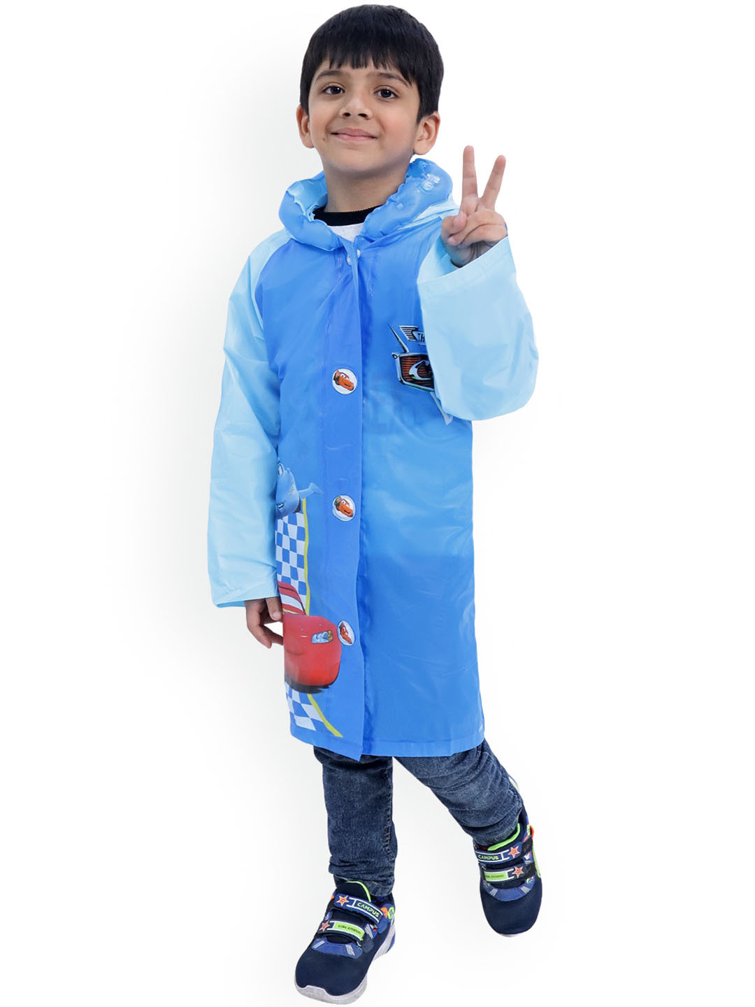 

Zacharias Boys Printed Waterproof Rain Jacket, Blue