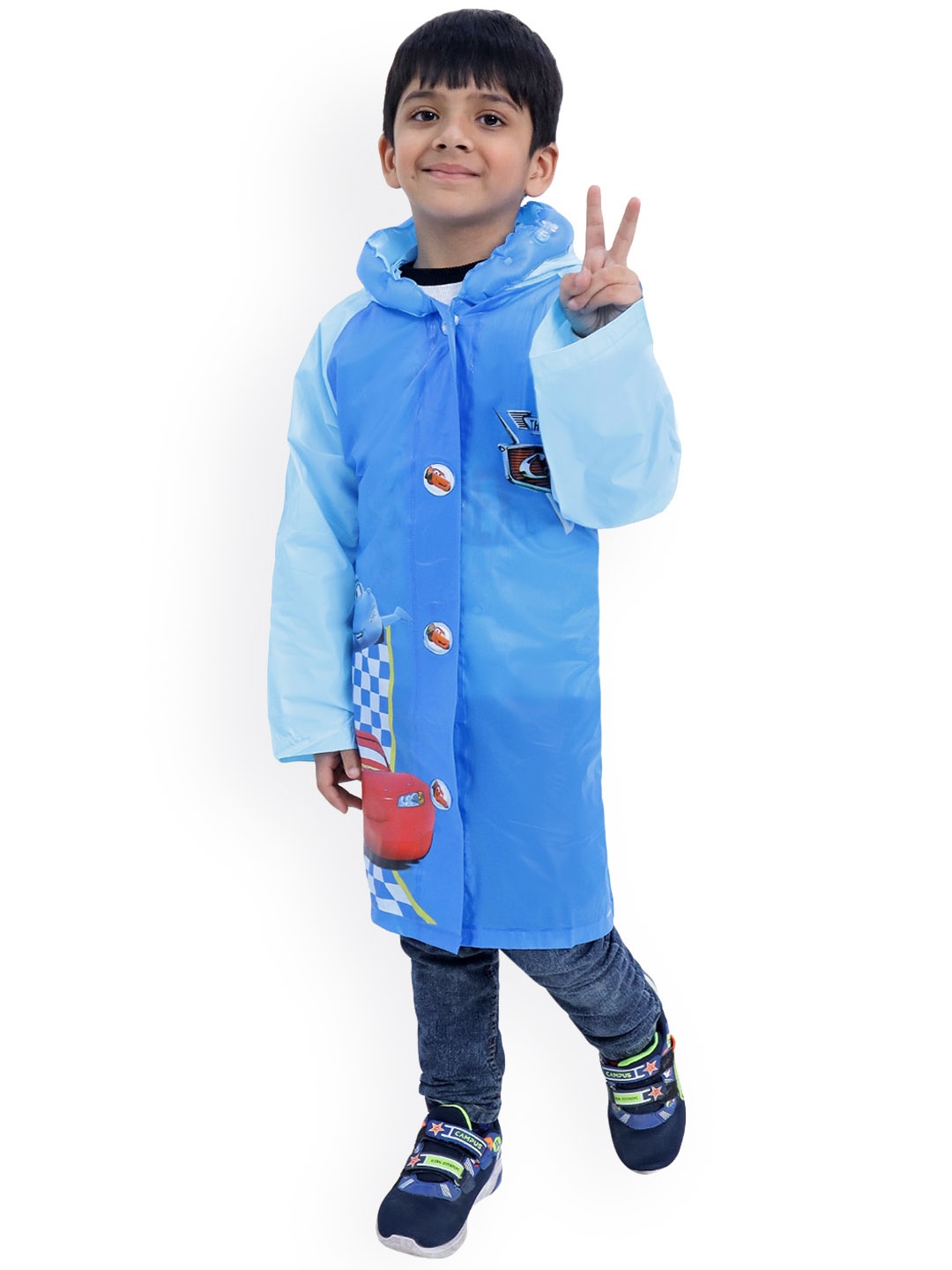 

Zacharias Boys Printed Waterproof Rain Jacket, Blue