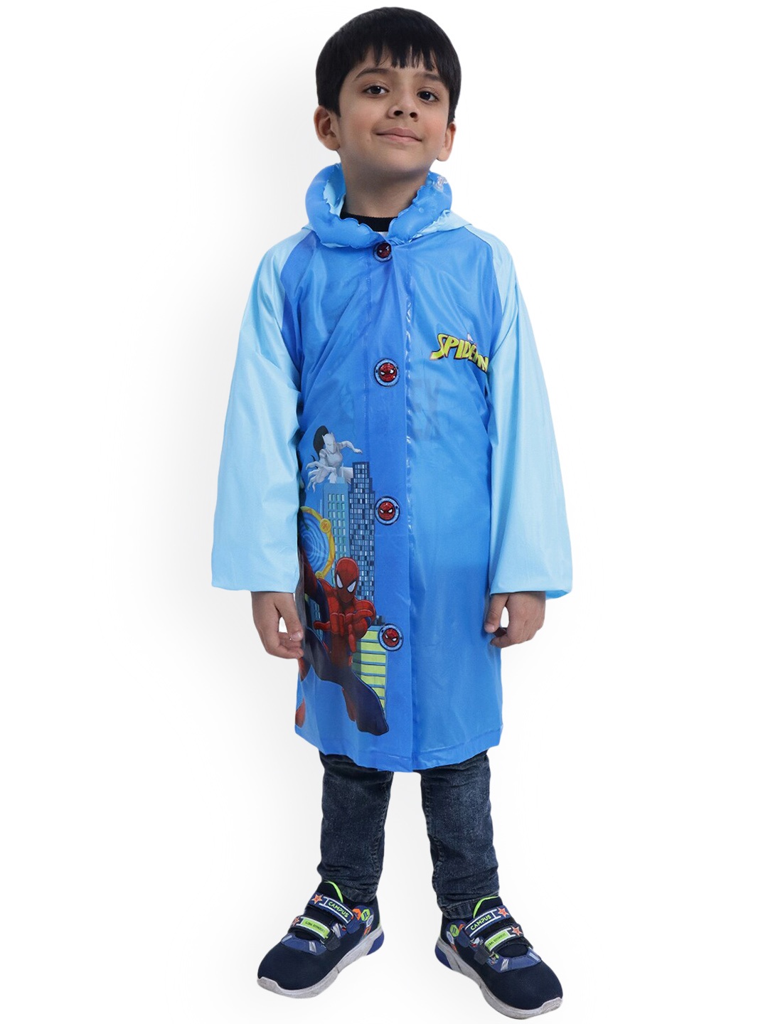 

Zacharias Boys Waterproof Long Raincoat, Blue