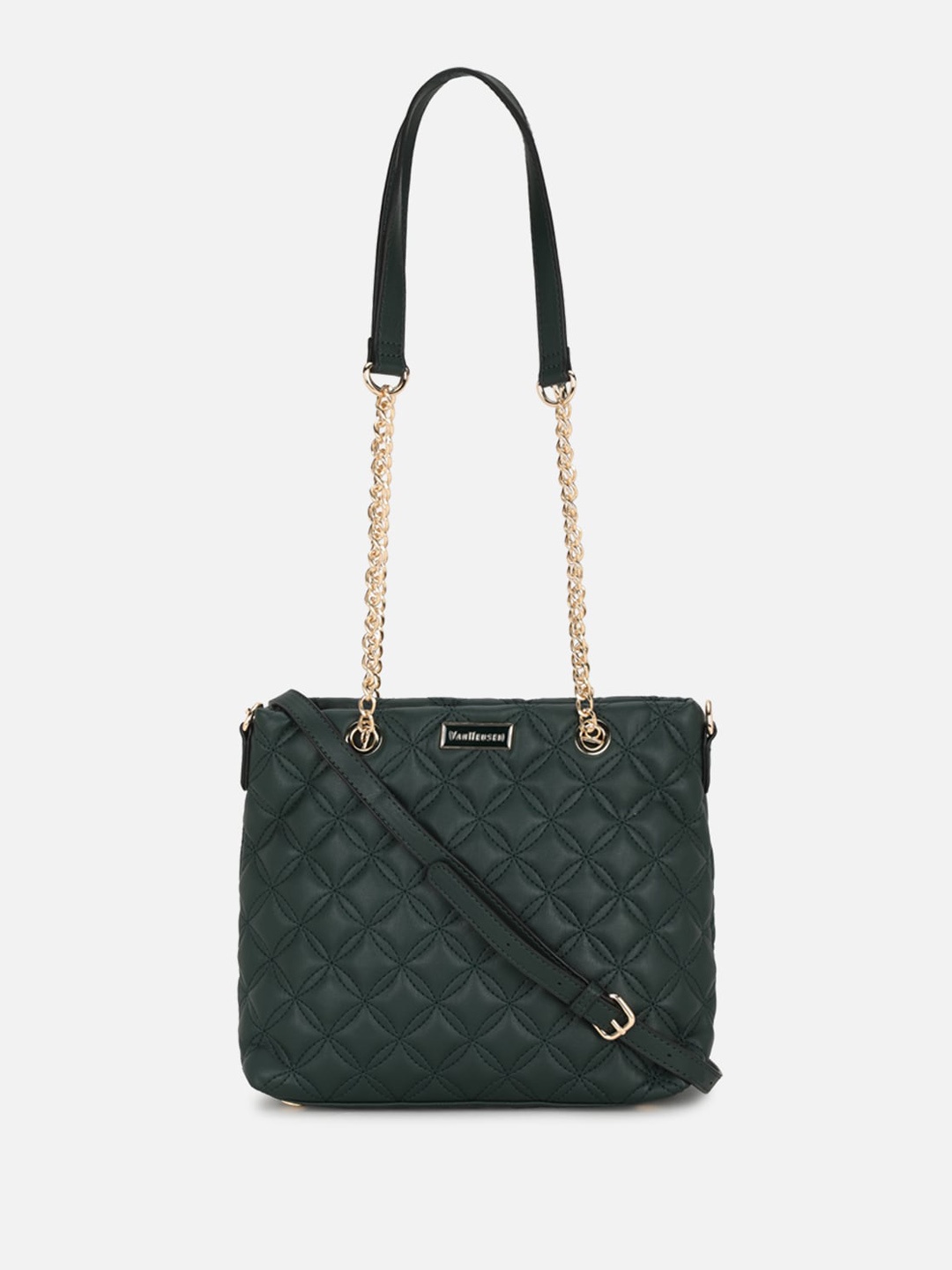 

Van Heusen Woman Textured PU Structured Shoulder Bag, Green