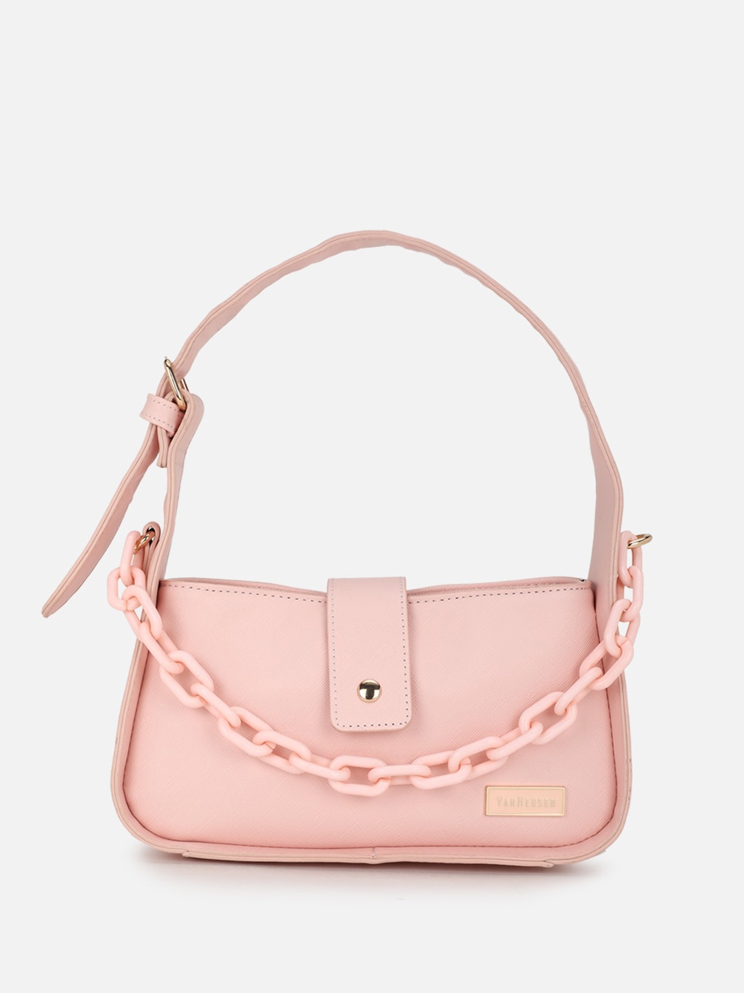 

Van Heusen Woman PU Structured Shoulder Bag with Fringed, Pink