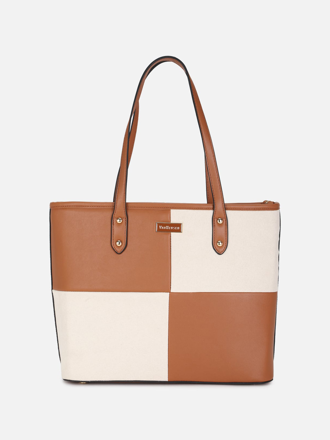 

Van Heusen Colourblocked Structured Shoulder Bag, Brown