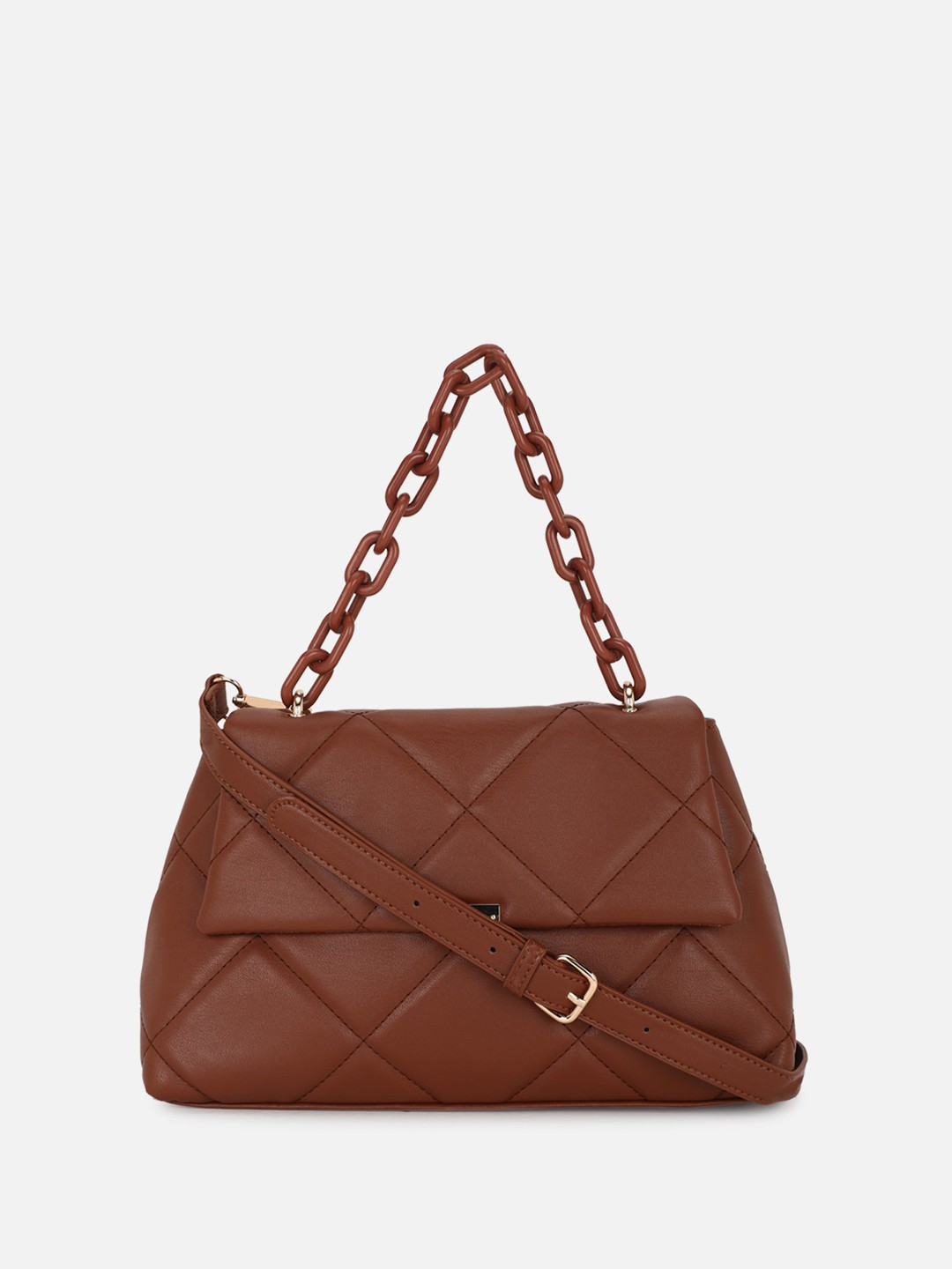 

Van Heusen Woman Textured Structured Handheld Bag, Brown