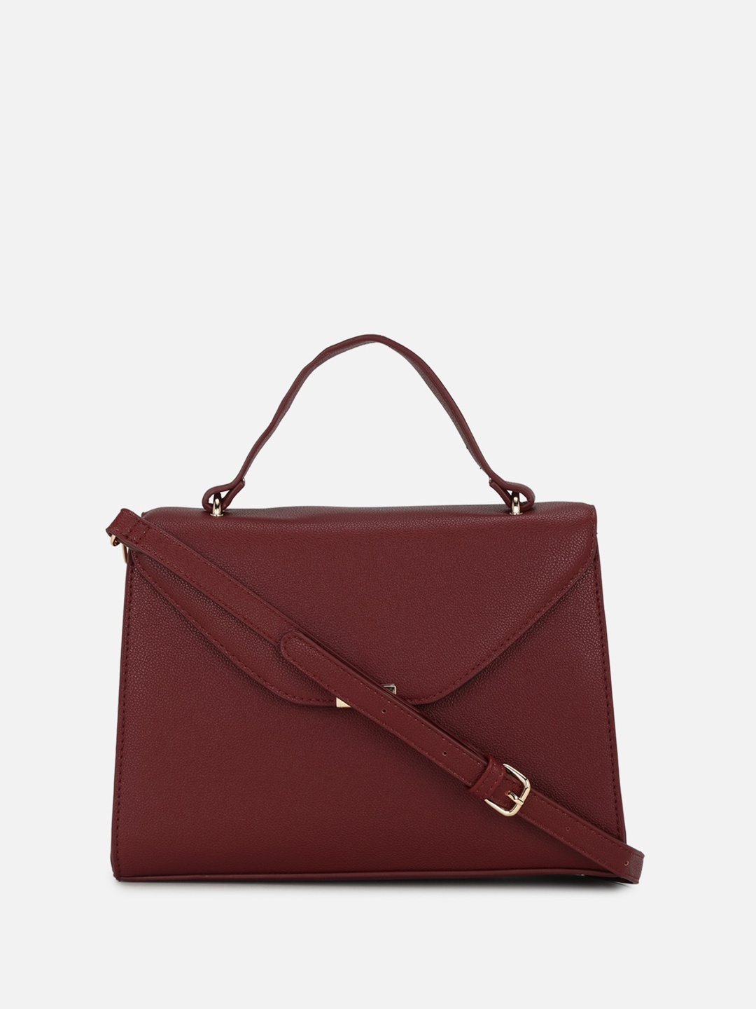 

Van Heusen Woman Textured Structured Satchel, Maroon