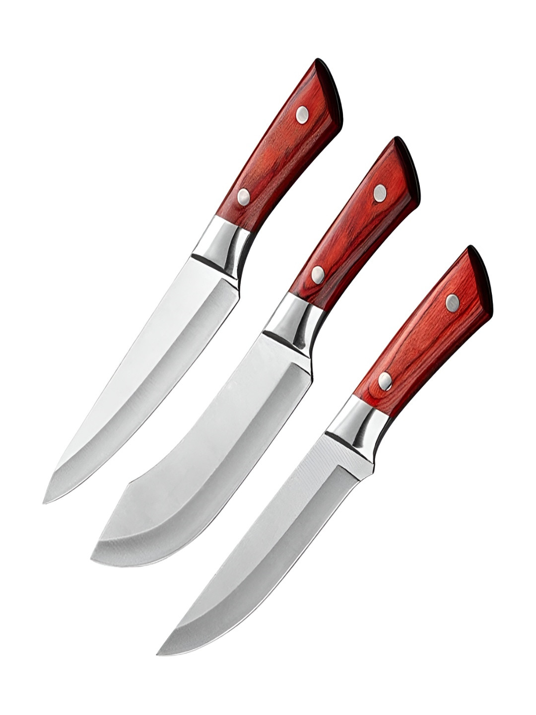 

P-Plus International Silver-Toned & Brown Stainless Steel Knife