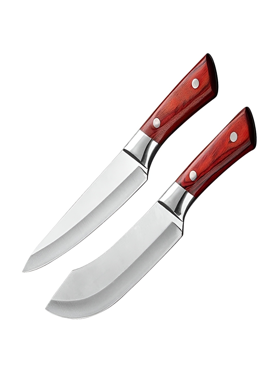 

P-Plus International Silver-Toned & Brown Stainless Steel Knife