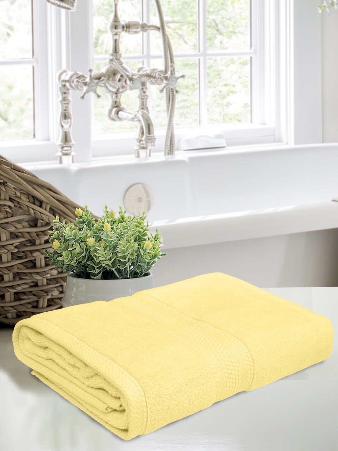 

BOMBAY DYEING Unisex Cream Bath Towels