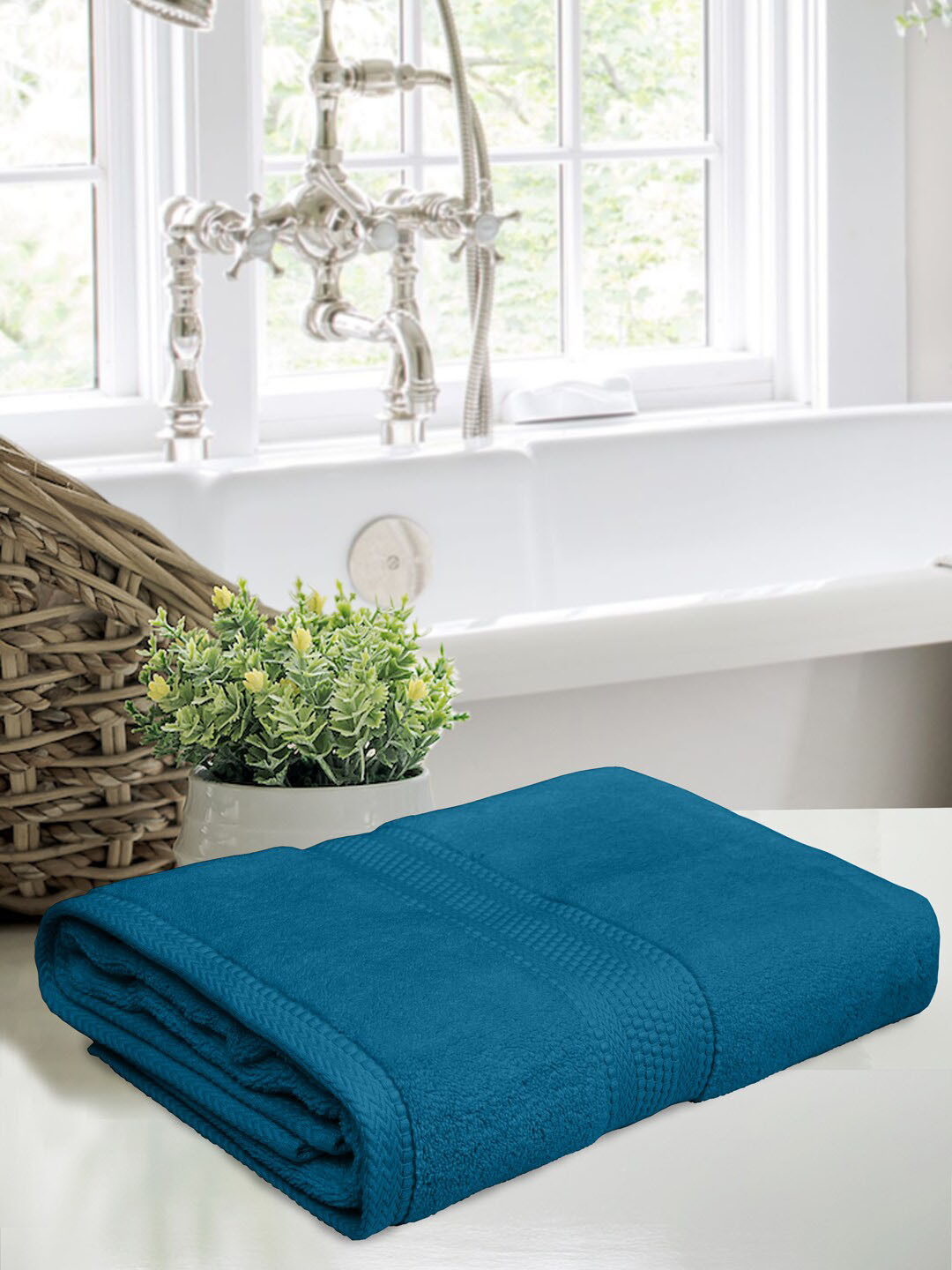 

BOMBAY DYEING Unisex Green Bath Towels