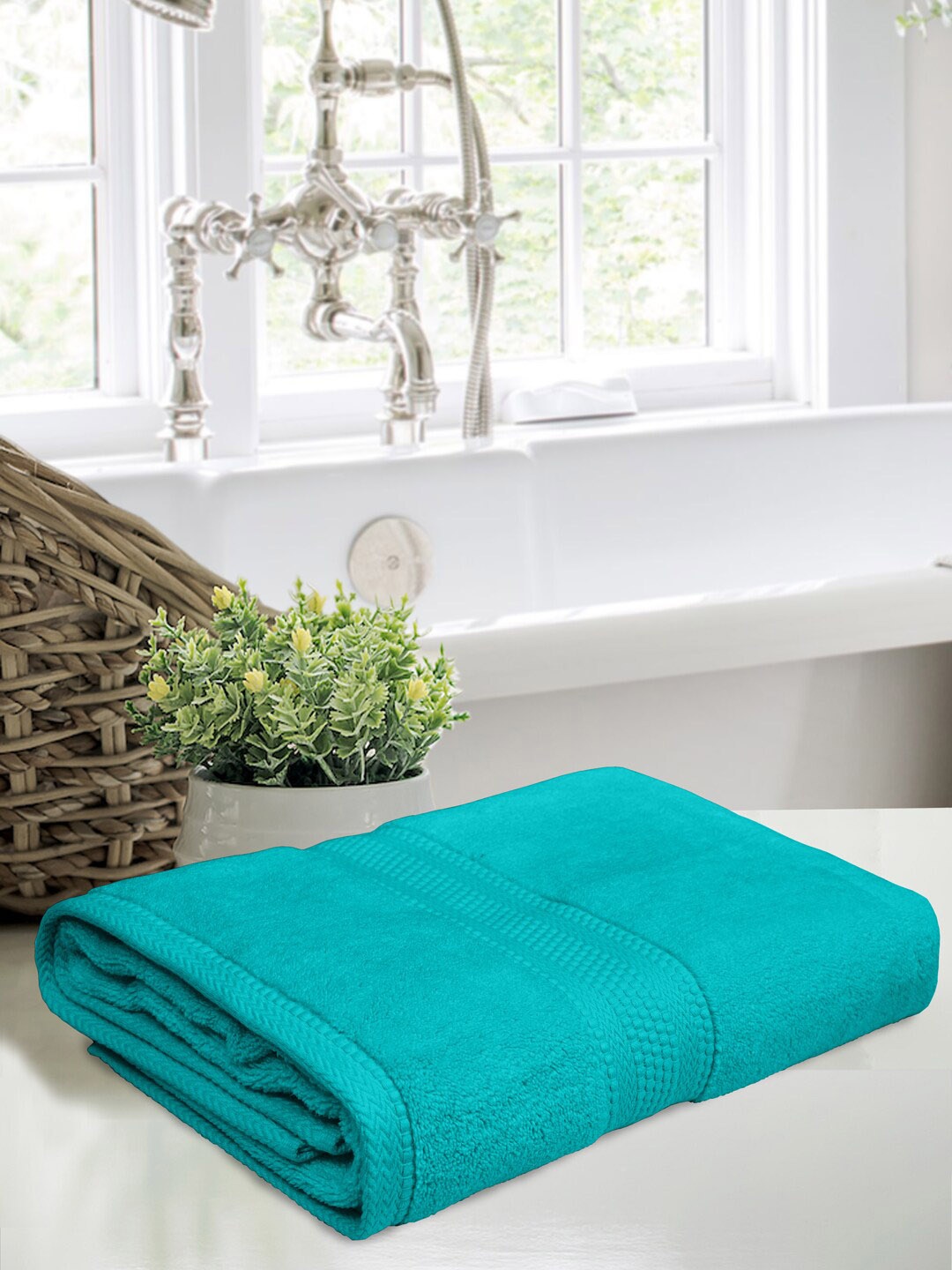 

BOMBAY DYEING Unisex Teal Bath Towels