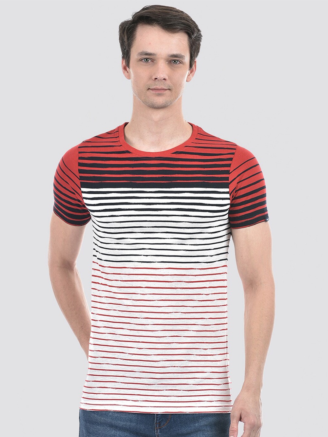 

Numero Uno Striped Slim Fit T-shirt, White