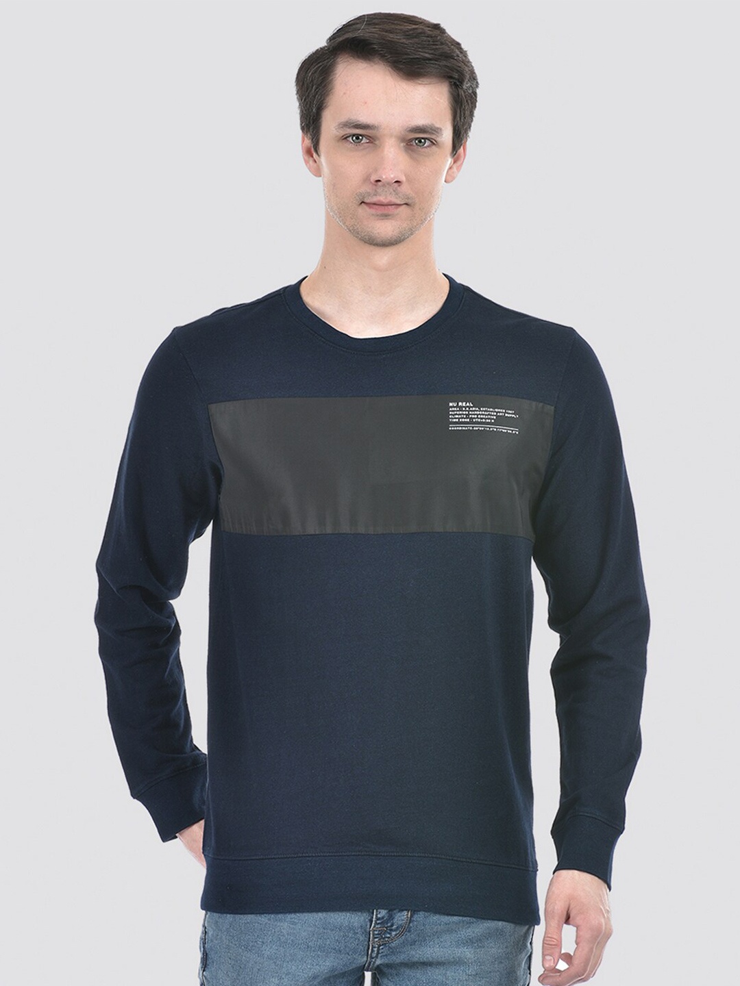 

Numero Uno Round Neck Pure Cotton T-shirt, Navy blue
