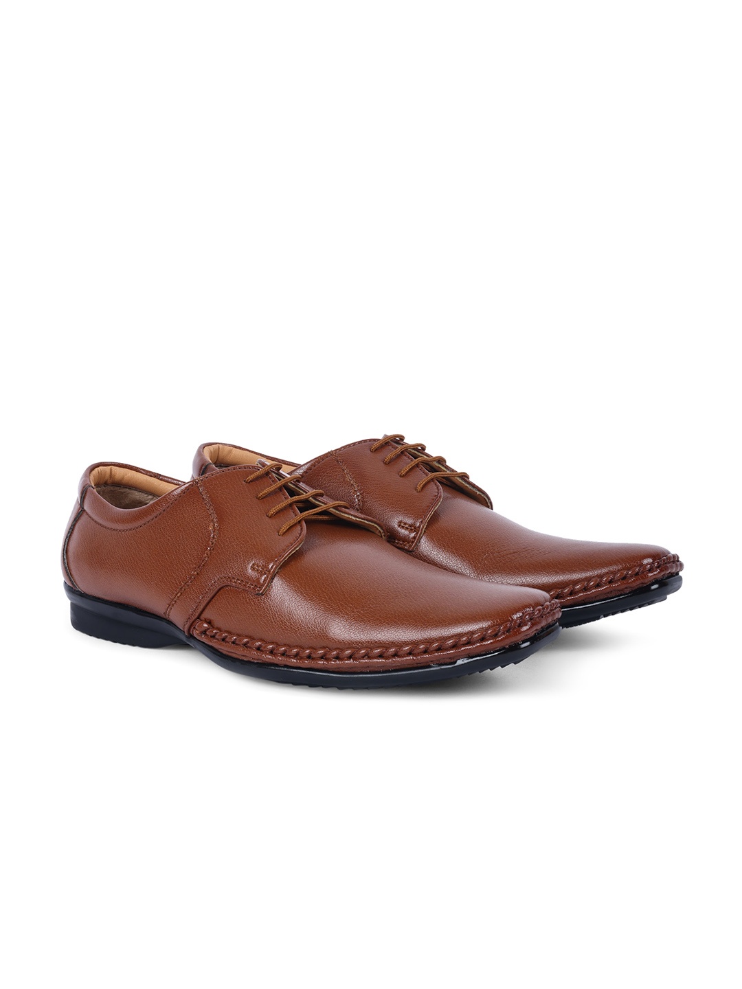 

Field Care Men Textured Formal Derbys, Tan
