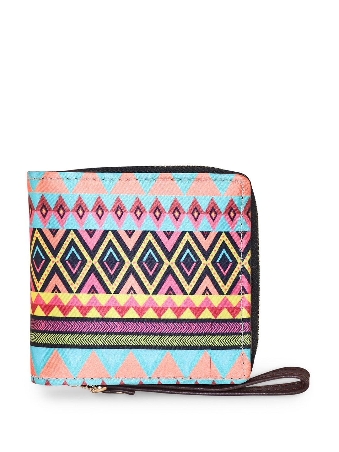 

Sabhyata Women Ethnic Motifs Printed Zip Around Wallet, Blue