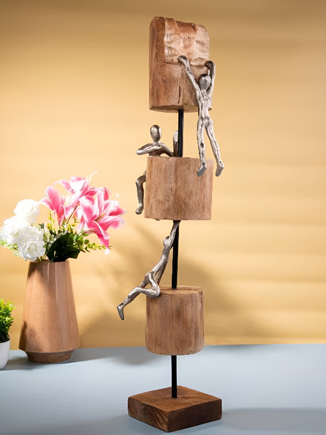 

THEDECORKART Brown Figurine Showpiece