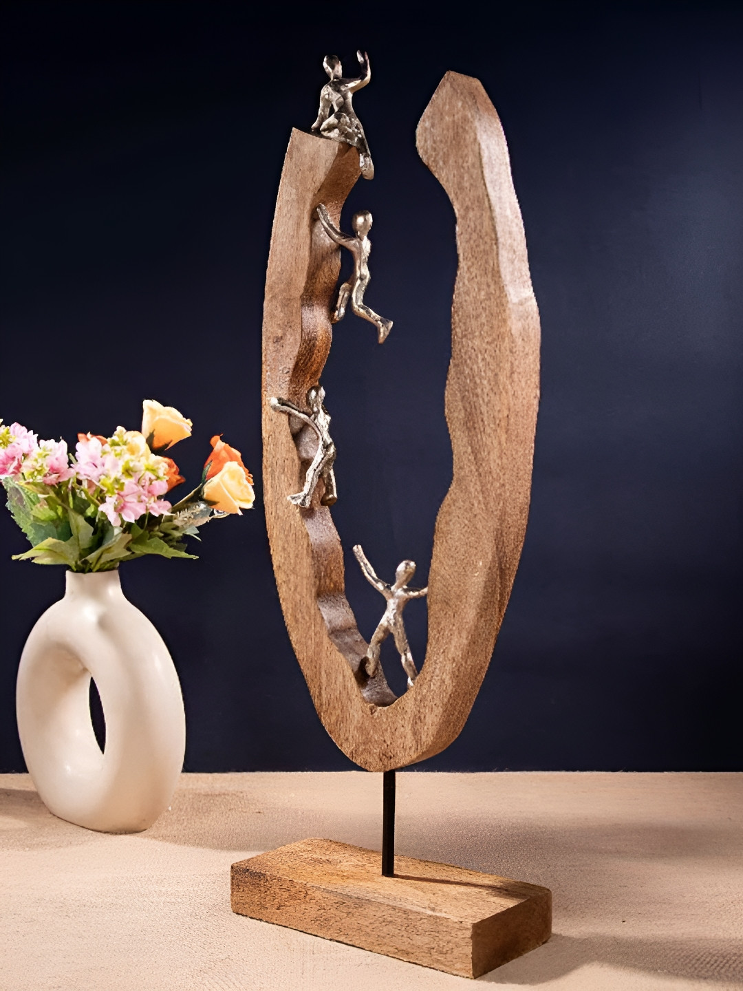 

THEDECORKART Brown Figurine Showpiece