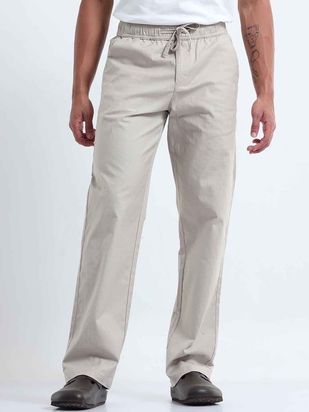 

Tailoraedge Tailoraedge Air Sense Men Cotton Cargos, Beige